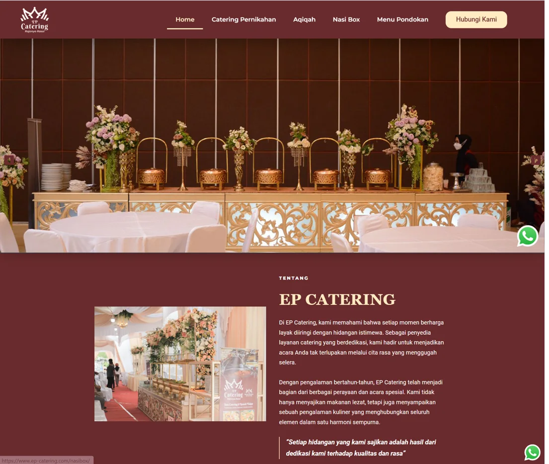 Website EP Catering